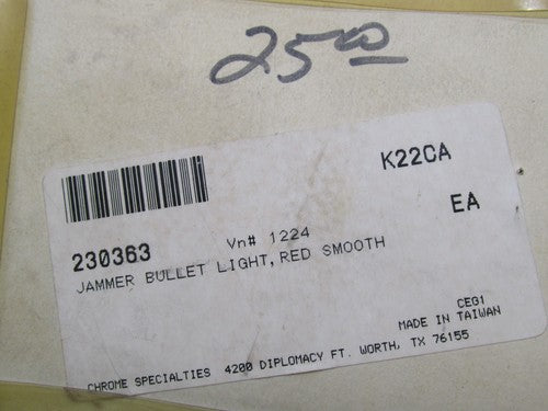 Harley Davidson Spare Parts Red Smooth Bullet Market Signal Light 2303