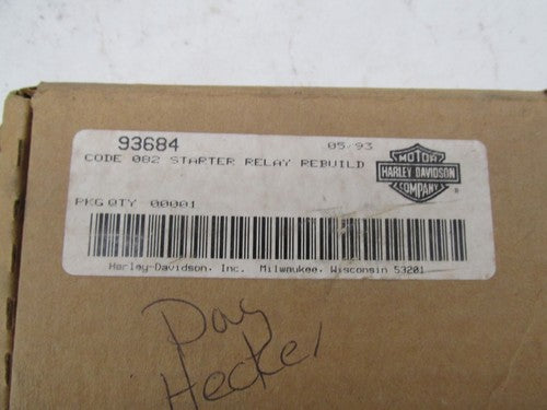 Harley Davidson Genuine NOS Code 082 Starter Relay Rebuild Kit 93684