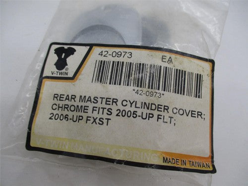 Harley V-Twin Chrome Rear Master Cylinder Cover 2006-up Softails FXST