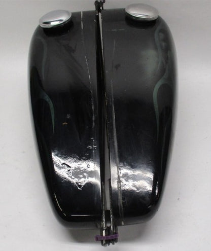 Custom Painted Fiber Glass Dual Gas Tank Dragon Flames Ying/Yang Chopp