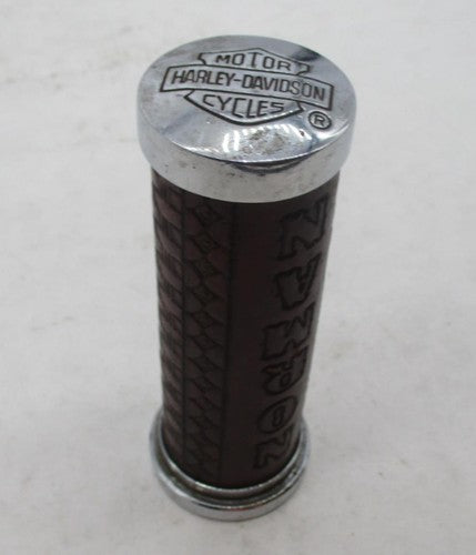 Harley Davidson Leather Waffle Weave Custom Wrapped Grip w/ "Norman" i
