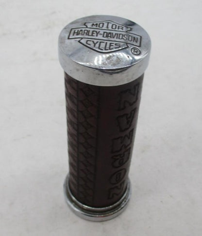 Harley Davidson Leather Waffle Weave Custom Wrapped Grip w/ "Norman" i