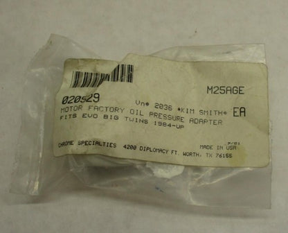 Motor Factory Harley Davidson Oil Pressure Adapter Evo Big Twins 1984-