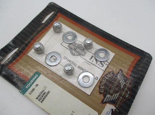 Harley Davidson Genuine NOS Chrome Windshield Docking Hardware Kit 572