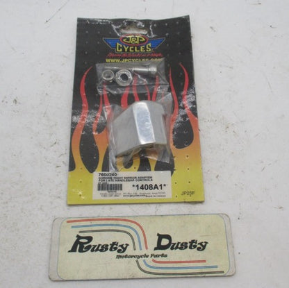 Harley J&P Chrome Right Mirror Adapter Late Handlebar Controls 7600240