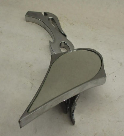 Right Side Custom Flame Chopper Mirror Chrome Harley