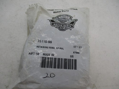 Lot of 20 Harley Davidson Genuine NOS Spiral Retaining Rings 35115-99