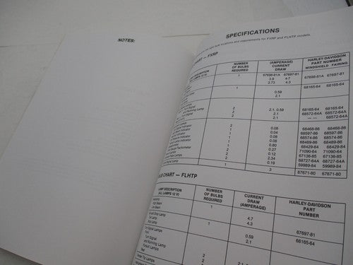 Harley Davidson Official 1989 Police Service Manual Supplement 99483-8