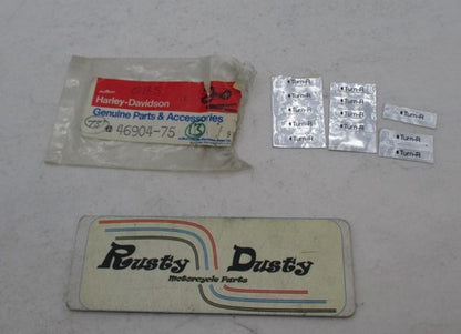 Lot of 12 Harley Davidson Genuine NOS Switch Label “Turn-R” 46904-