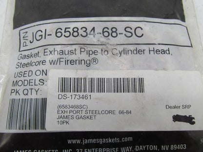 Lot of 7 Harley Steel Core Exhaust Pipe to Cylinder Head Gasket JGI 65