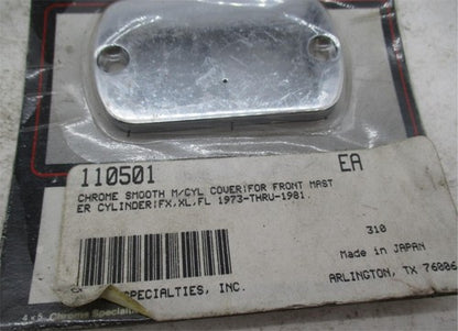 Harley Davidson Chrome Specialties Smooth Chrome Master Cylinder Cover