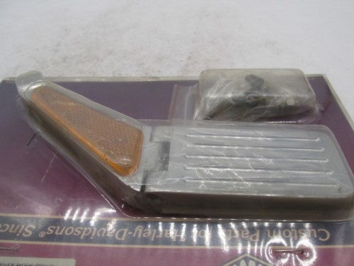 Harley Davidson Cycle Jammer Ball Milled Hinged Mirror with Light 1110