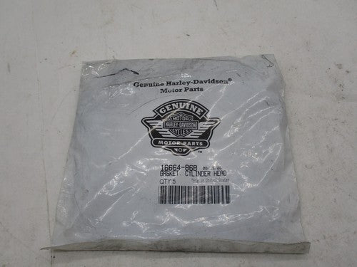 Lot of 5 Harley Davidson Genuine NOS Cylinder Head Gaskets 16664-86B