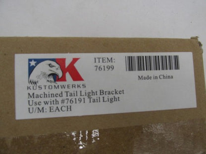 Harley Chopper KustomWerkz Machined Taillight License Plate Bracket 76