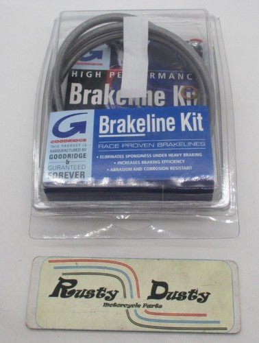 Harley Davidson Goodridge Brake Line Kit HD0079-1FCH/CL+6"