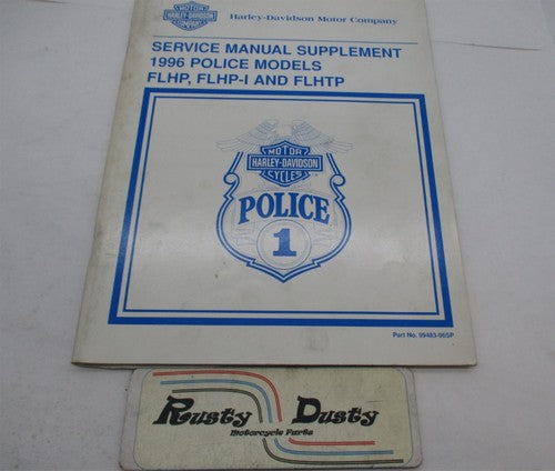 Harley Davidson Official 1996 Police Service Manual Supplement 99483-9