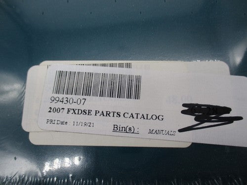 Harley Davidson Official Factory 2007 Super Glide FXDSE Parts Catalog