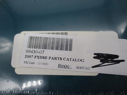 Harley Davidson Official Factory 2007 Super Glide FXDSE Parts Catalog