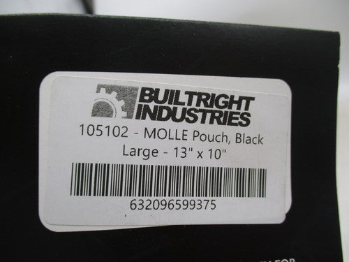 Builtright Industries Black Large 13x10 Molle Panel Pouch 105102