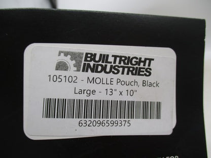 Builtright Industries Black Large 13x10 Molle Panel Pouch 105102