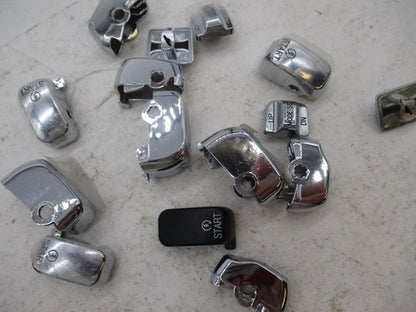 Mixed Lot of Harley Davidson Chrome and Black Handlebar Switch Buttons