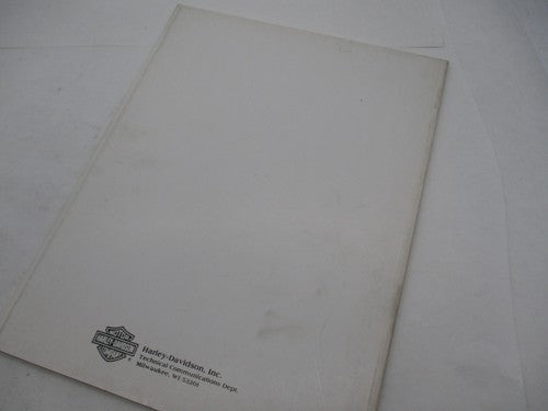Harley Davidson Official 1989 Police Service Manual Supplement 99483-8