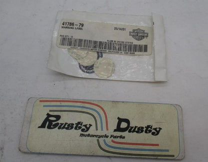 Lot of 5 Harley Davidson Genuine NOS  Master Cylinder Warning Labels 4