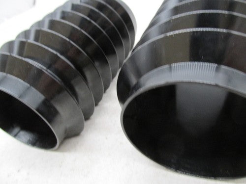 Pair of Harley Arlen Ness FLT FLHR FLST Black Metal Fork Gaiters Cover