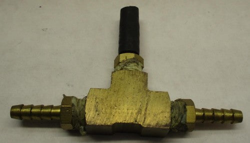 Harley Brass 3 Way T Piece Joiner Fuel Hose Tee Connector Air Water Ga