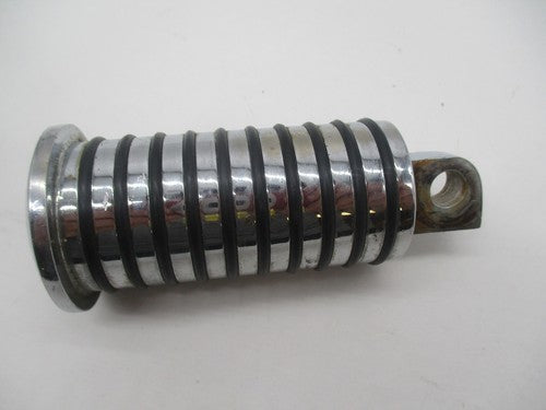 Pair of Harley Davidson Chrome Round Rubber Ribbed Foot Pegs Highway P