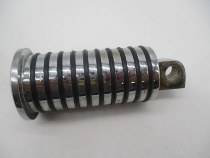 Pair of Harley Davidson Chrome Round Rubber Ribbed Foot Pegs Highway P