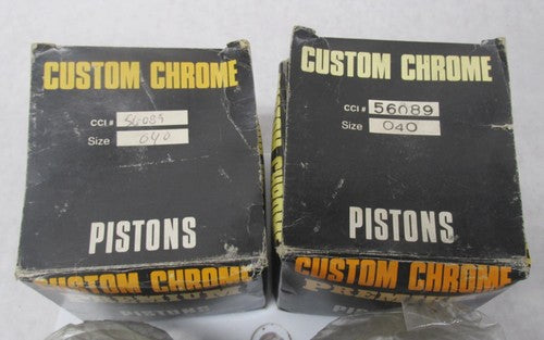 Pair of Harley Davidson Custom Chrome .040 Pistons 56-089