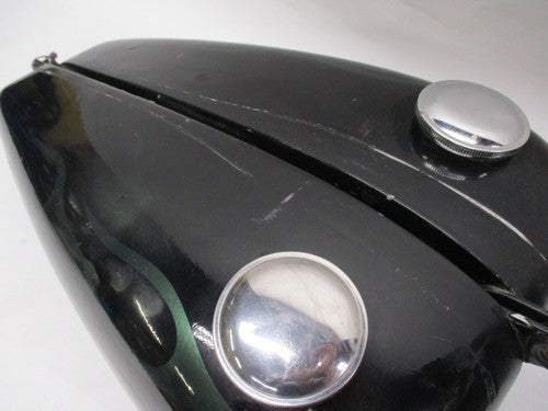 Custom Painted Fiber Glass Dual Gas Tank Dragon Flames Ying/Yang Chopp