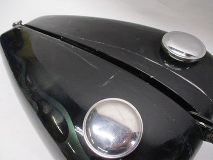 Custom Painted Fiber Glass Dual Gas Tank Dragon Flames Ying/Yang Chopp