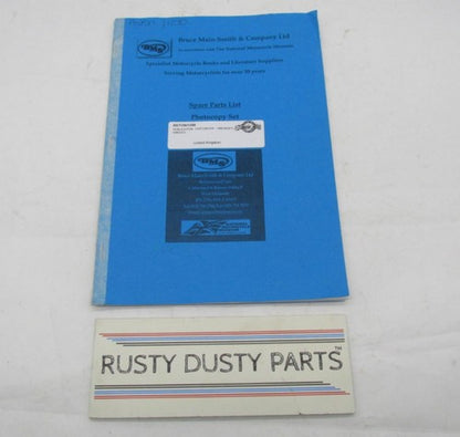 Spare Parts List 1950 Norton Aston 1250 Photocopy Set