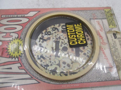 Harley Way Cool Custom Chrome FL Pedometer Speedo Face Skull Insert 36