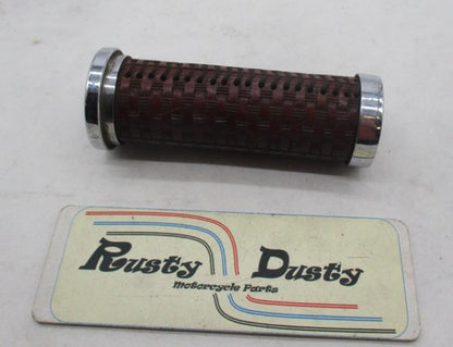 Harley Davidson Leather Waffle Weave Custom Wrapped Grip w/ "Norman" i