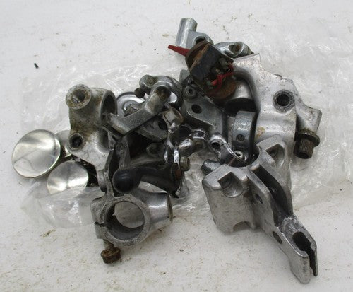 Large Mixed Lot of Vintage Motorcycle Hand Control Lever Brackets & Pe