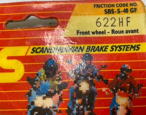 SBS Front Wheel Disc Brake Pads 622HF SBS-S-40 GF