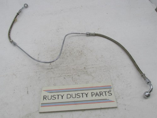 Harley 99-06 Fatboy Screamin Eagle FLSTFSE Braided Brake Line Hose 451