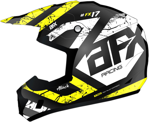 AFX FX-17 Attack Helmet Matte Black/Hi Vis Yellow XS 0110-7172