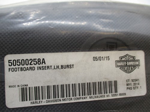 Harley Davidson Genuine NOS LH Left Rubber Burst Floorboard Insert 505