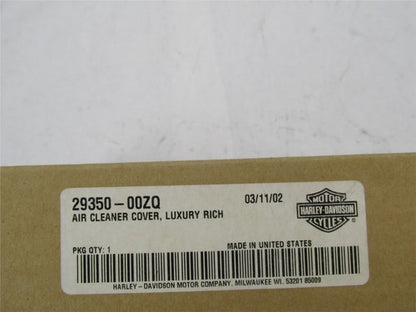 Harley Davidson Genuine NOS Luxury Rich Red Air Cleaner Cover 29350-00
