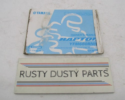 Yamaha Official Factory YFM660RN Raptor Owner's Manual LIT-11626-14-21