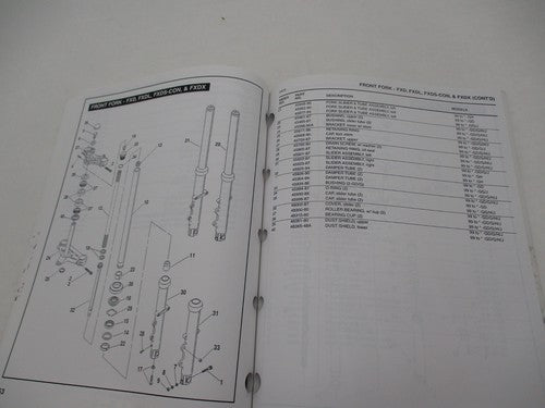 Harley Davidson Official Factory 1999 Dyna Model Parts Catalog 99439-9