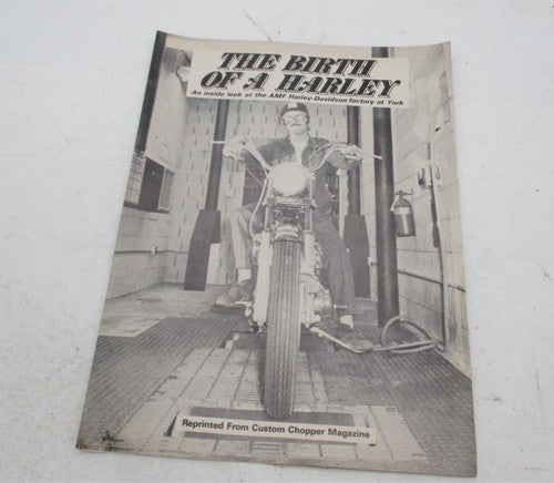 AMF Harley Brochure "The Birth of a Harley" Reprinted Custom Chopper M