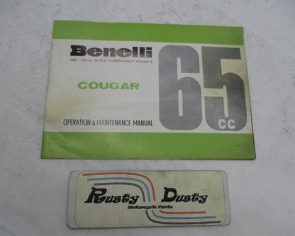 Vintage Original Benelli 65cc Cougar Operation and Maintenance Manual