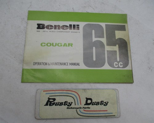 Vintage Original Benelli 65cc Cougar Operation and Maintenance Manual