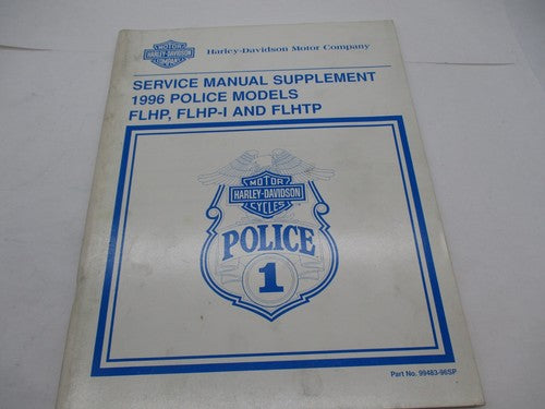 Harley Davidson Official 1996 Police Service Manual Supplement 99483-9
