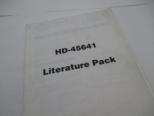 Harley Davidson Literature Pack HD-45641 Service Tool Instructions